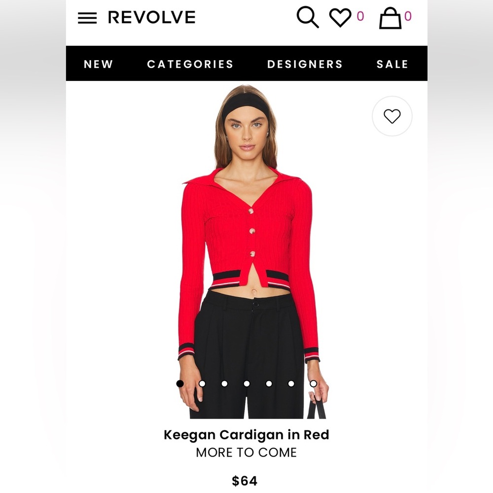 Revolve red cardigan